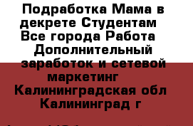 Подработка/Мама в декрете/Студентам - Все города Работа » Дополнительный заработок и сетевой маркетинг   . Калининградская обл.,Калининград г.